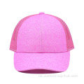 Hochwertige rosa Pailletten Trucker Hut